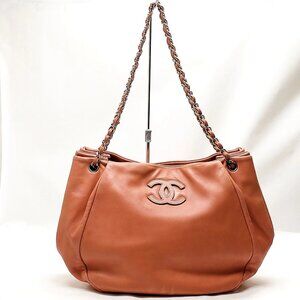 Authentic Chanel Hand Bag Pink Leather mn1015-020626